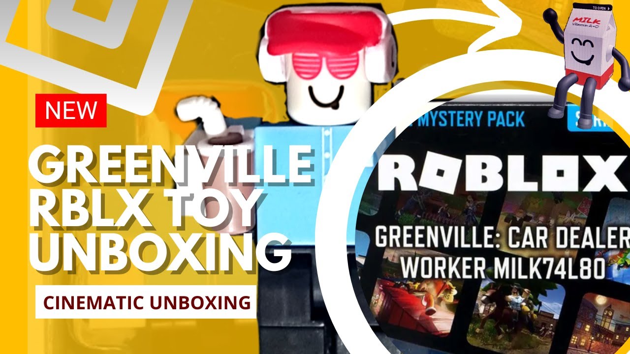 Roblox Series 3 Greenville: Car Dealer Worker - VIRTUAL RARE ITEM - MILK  CARTON