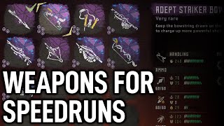 The Weapons used in Horizon Zero Dawn Speedruns