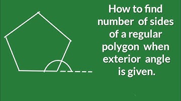 How to find number of sides of a regular polygon when exterior angle is given. @SHSIRCLASSES.