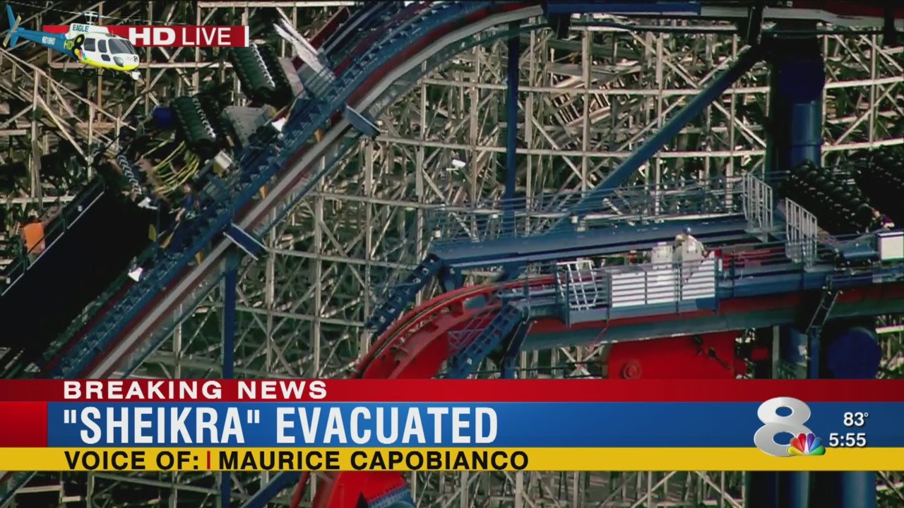 Busch Gardens Roller Coaster Gets Stuck Youtube