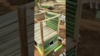 a mini cabin in woods | miniature construction