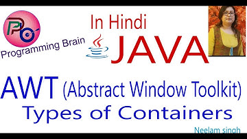 Introduction Of AWT , Types of Containers in Java AWT, Methods of Component Class in java .