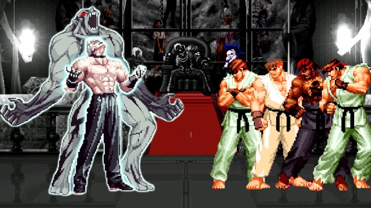 [KOF Mugen] Atlas vs Ryu SFV Team - YouTube