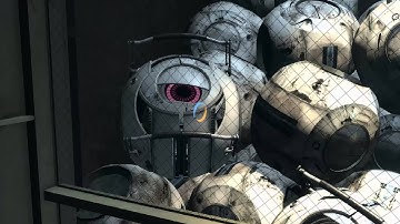 The ending of portal 2 (extra space core!) 1080p HD