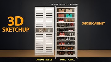 Shoe Cabinet Design in SketchUp | 3D Furniture Modeling Tutorial
