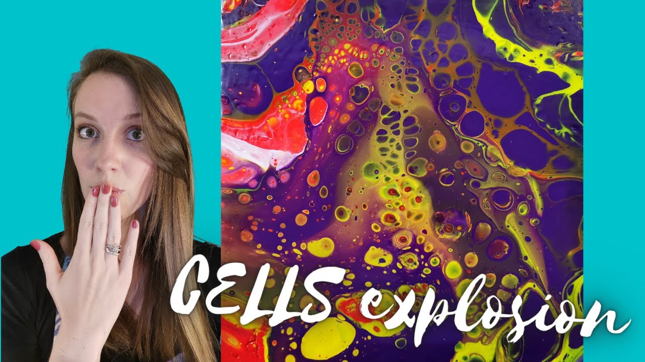AMAZING cells in this easy acrylic pour flip cup - YouTube