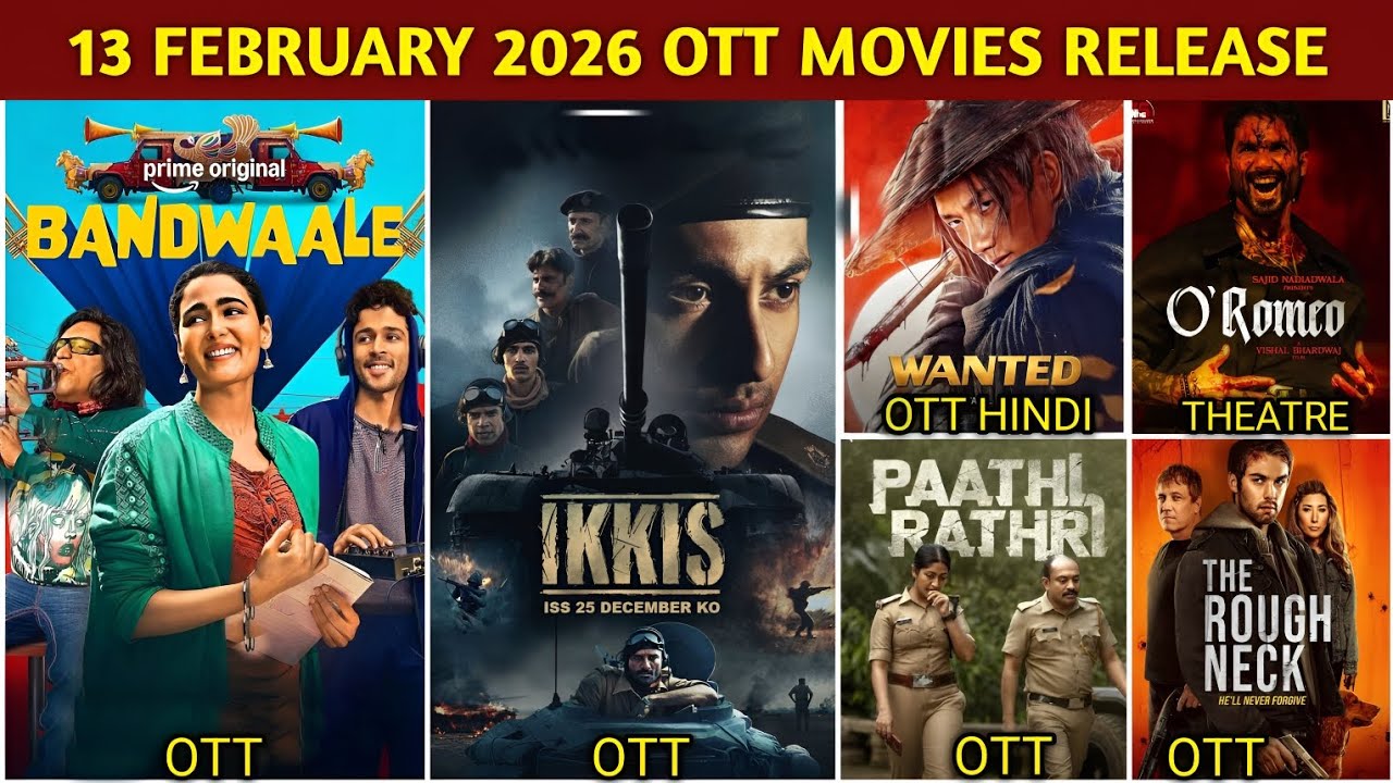13 February OTT Release Movies & Web Series | Bandwaale OTT | Ikkis OTT | Netflix, Jiohotstar, Zee5