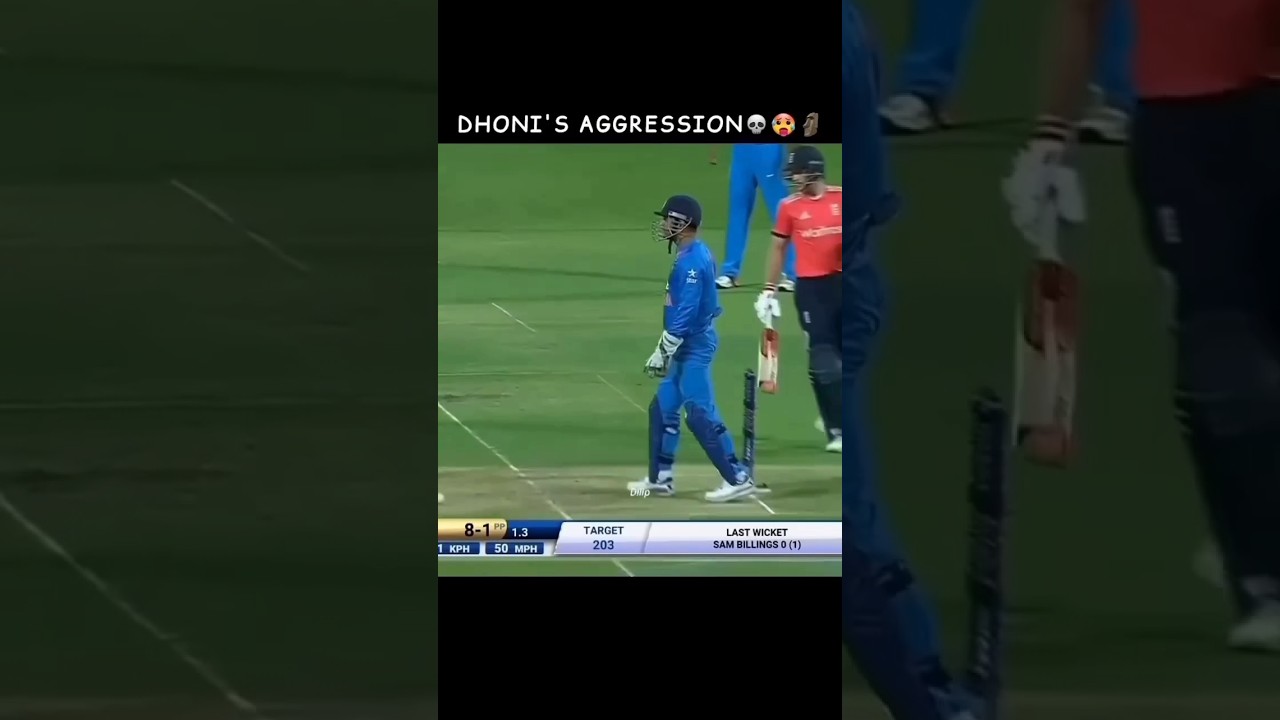 Dhoni agression 🔥🥵💀wait for end 🔥 #dhoni #thala #msd #shorts #shortsfeed #cricket #crixketshorts