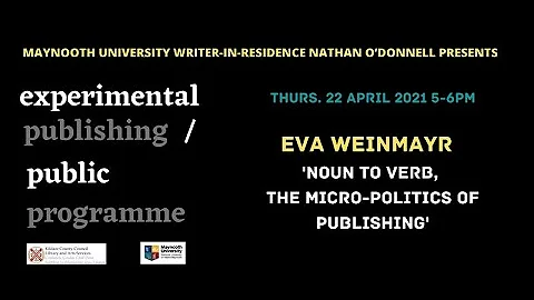experimental publishing/: Eva Weinmayr 'Noun to Ve...