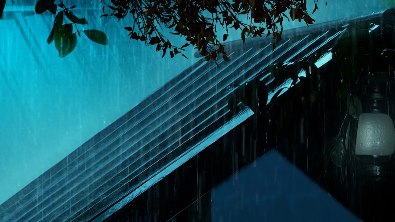 HEAVY RAIN AND THUNDERSTORM SOUNDS UNDER TIN ROOF ⛈️ Relaxing ASMR for Deep Sleep & Anxiety Relief