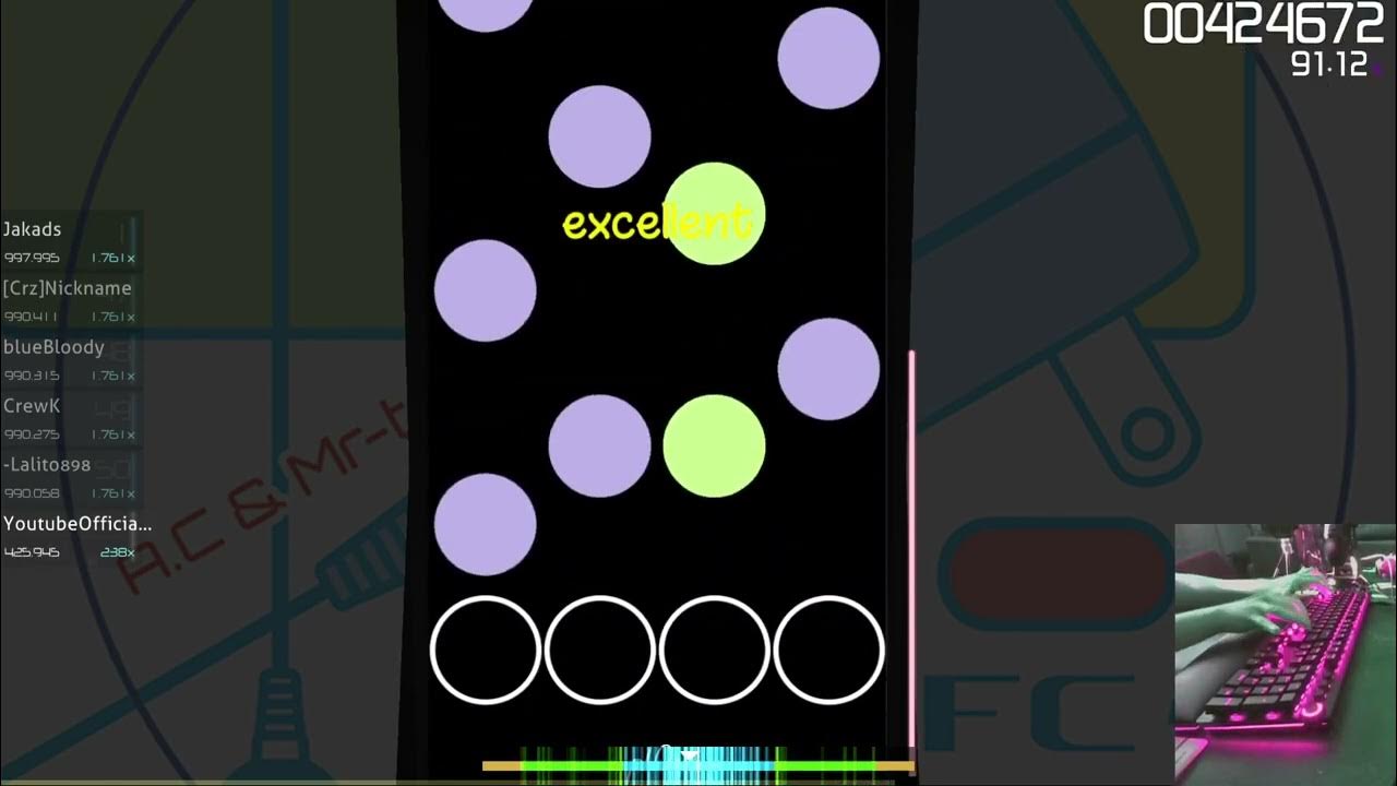 [Osu!Mania] Mario Paint (Luminal Dan Diff) 91.72 YouTube