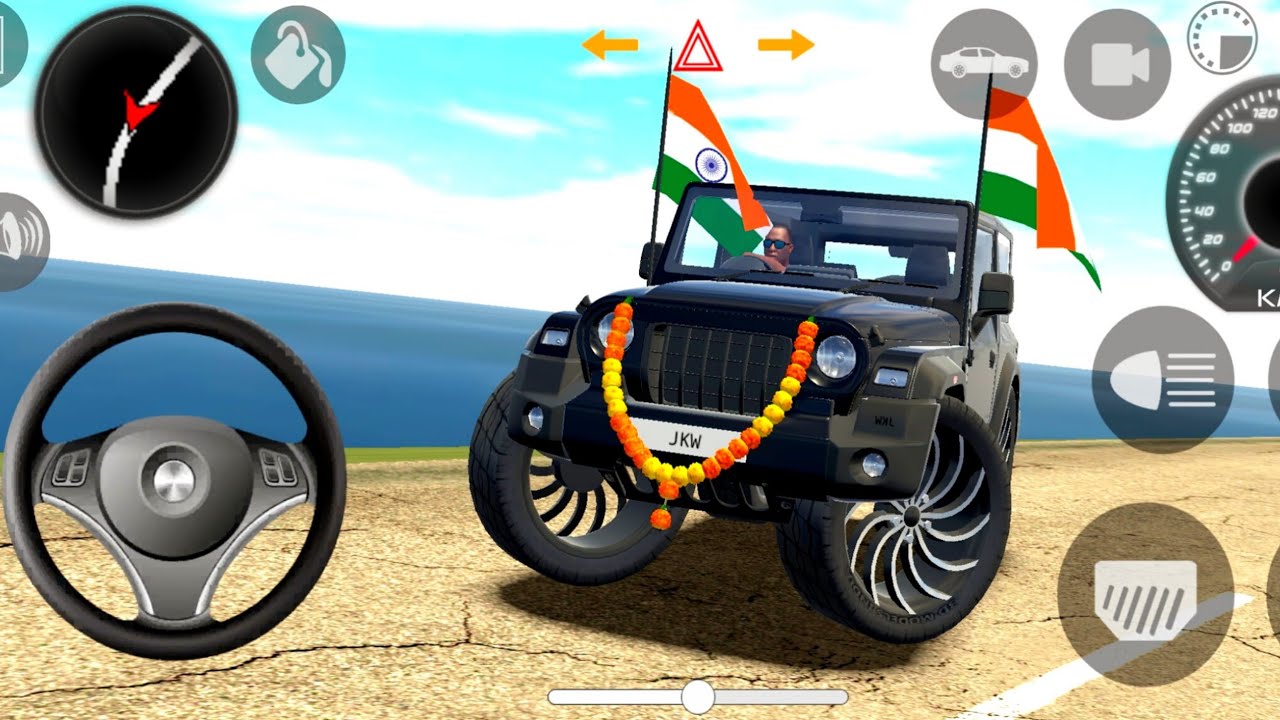🔥Modified Mahindra Thar 🚙(Dollar Song )🇮🇳 Games: Indian cars simulator 3D