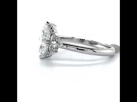 Marquise Cluster Style Lab Grown Diamond Engagement Ring ring video