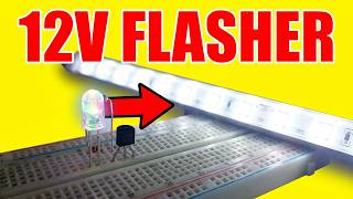 12v power LED flasher circuit using RGB flashing LED