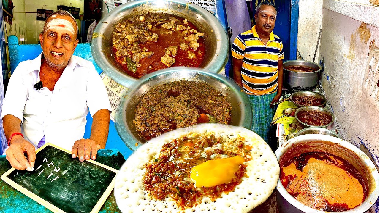 அதிகாலையிலேயே  தட  புடலா தயாராகும்  அசைவ  வேட்டை    Dhamodharan hotel Veg & Non Veg- Karthiks View