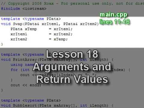 C plus plus Console Lesson 20  -  Sorting with Bubblesort
