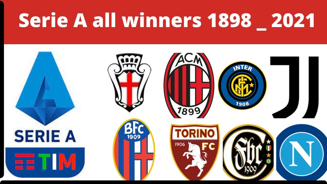 Serie A all winners  1898 _ 2021