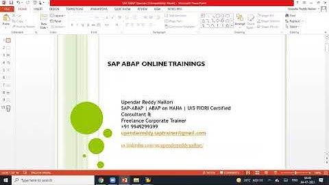 ABAP Basics | SAP ABAP Basics |SAP Logon | ABAP Fundamentals | ABAP Training By UPENDAR REDDY NALORI