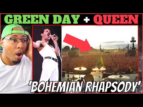 Queen Fans Takeover Green Day Crowd Singing Bohemian Rhapsody | Reaction