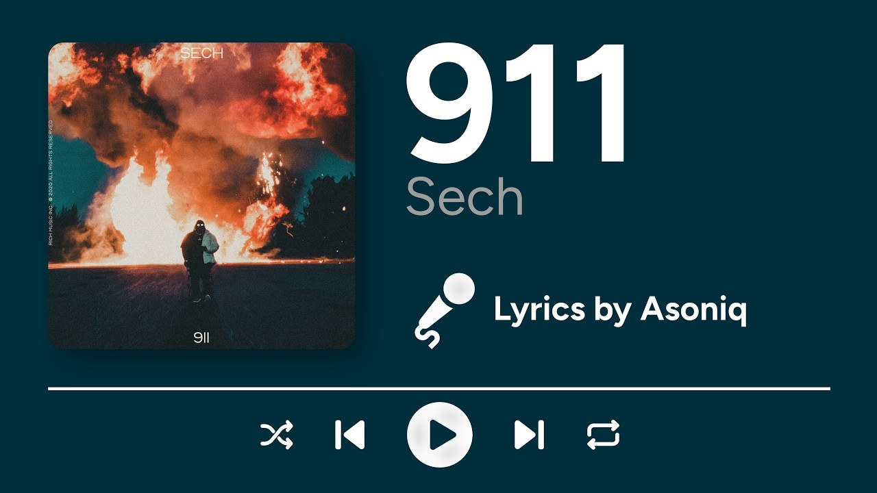 Sech - 911 (Letra/Lyrics) - YouTube