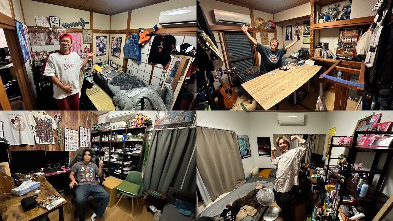 男4人シェアハウスのルームツアーしてみたら個性溢れ出てた。