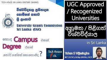UGC Approved/ Recognized Universities in Sri Lanka | Tech House SL