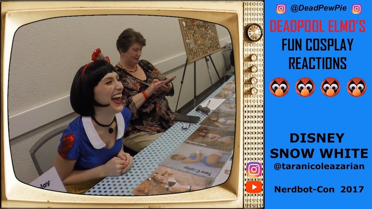 DISNEY SNOW WHITE @taranicoleazarian, DEADPOOL ELMO'S FUN COSPLAY REACTIONS, Nerdbot-Con 2017