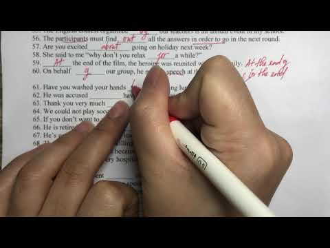 Video Bài tập làm thêm: Chuyên đề Giới Từ(51-88) - youtube