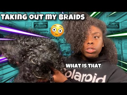 TAKING OUT MY BRAIDS ...THIS WAS HILARIOUS😂😂 - YouTube