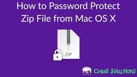 How to Password Protect a Zip File from Mac OS X Command Line