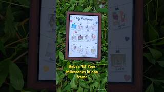 ➡️ Baby 1st Year Milestone Frame – A 12 Month Journey Captured in One Gift 🎁❤️