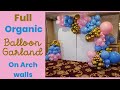 Double arch wall Balloon Garland Setup|Jack &amp; Jill of America | Elegant Event Decor #tutorial #diy 