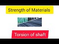 Torsion of shaft|Strength of Materials#unit1