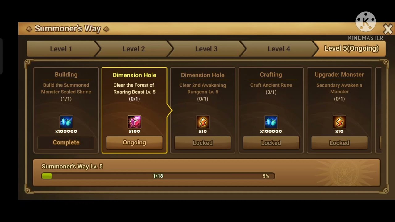 summoners war how to COMPLETE the new LEVEL 5 quest ?? 1 YouTube
