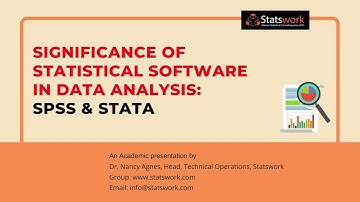 Significance of statistical software in data analysis SPSS & STATA - Statswork
