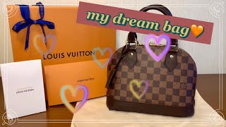 🧡💙🤎憧れのバッグついに購入💘Louis Vuitton Alma bb Damier Ebene🧡🤎💙