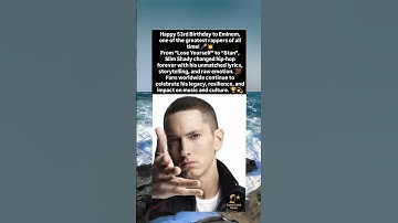 53rd Birthday to Eminem, one of the greatest rappers of all time! #rapper #eminem #trending #shorts