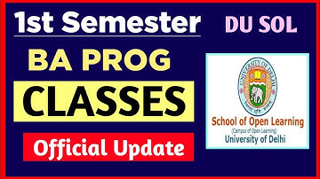 SOL BA PROG First Semester Classes Update 2022 | Sol 1st Semester BA PROG Classes Update 2022