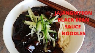 Jajangmyeon | Korean black bean sauce noodles | Vegetarian version | How to make