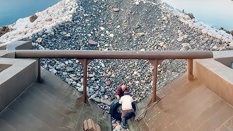 Barge unloading 4200 tons of cobblestone - unloading cobblestone is still relaxing and smoother