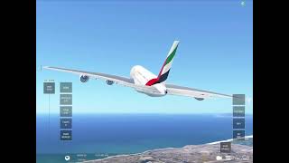 Taking off and landing a airbus a380:emirates