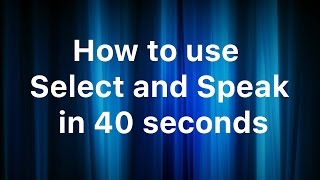 Select and Speak - Demo - Text to Speech (SpeakIt) screenshot 2