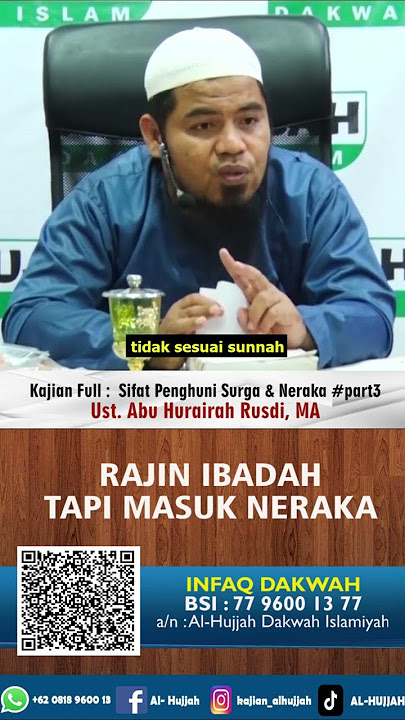 Rajin Ibadah Tapi Masuk Neraka || Ust. Abu Hurairah Rusdi, MA