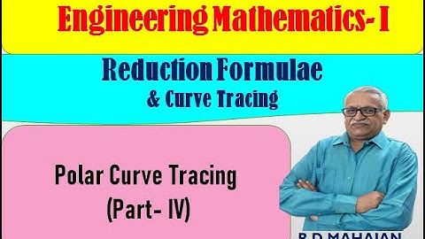 Engineering Mathematics I I Unit 4: Reduction Formulae & Curve Tracing I Polar Curve Tracing
