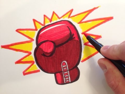 How to Draw a Boxing Glove - YouTube