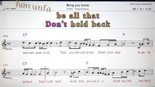 Bring you home/Ronan Keating💋노래방 반주*기타 코드 악보*가라오케💖Karaoke*Sheet Music*Chord*MR