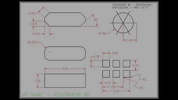 AutoCAD Tutorial Lesson 1-8 Assignment 6 (Complete Beginners Course)