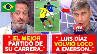 prensa BRASILEÑA SE RINDE ANTE el ESPECTACULAR partido de LUIS DÍAZ ante BRASIL!!