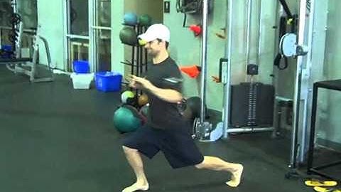 Cable split stance 1-arm press with rotation