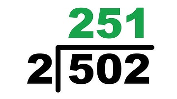 Staartdeling: 502 gedeeld door 2 | Stapsgewijze rekenles voor kinderen en beginners